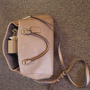EUC Coach brown Margot carryall